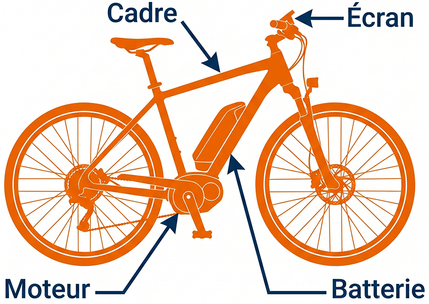 Trouver les numéros d'identification du vélo électrique